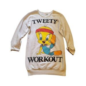 Vintage 1985 Tweety Bird Sweatshirt Women's XS Warner Brothers Workout Graphic